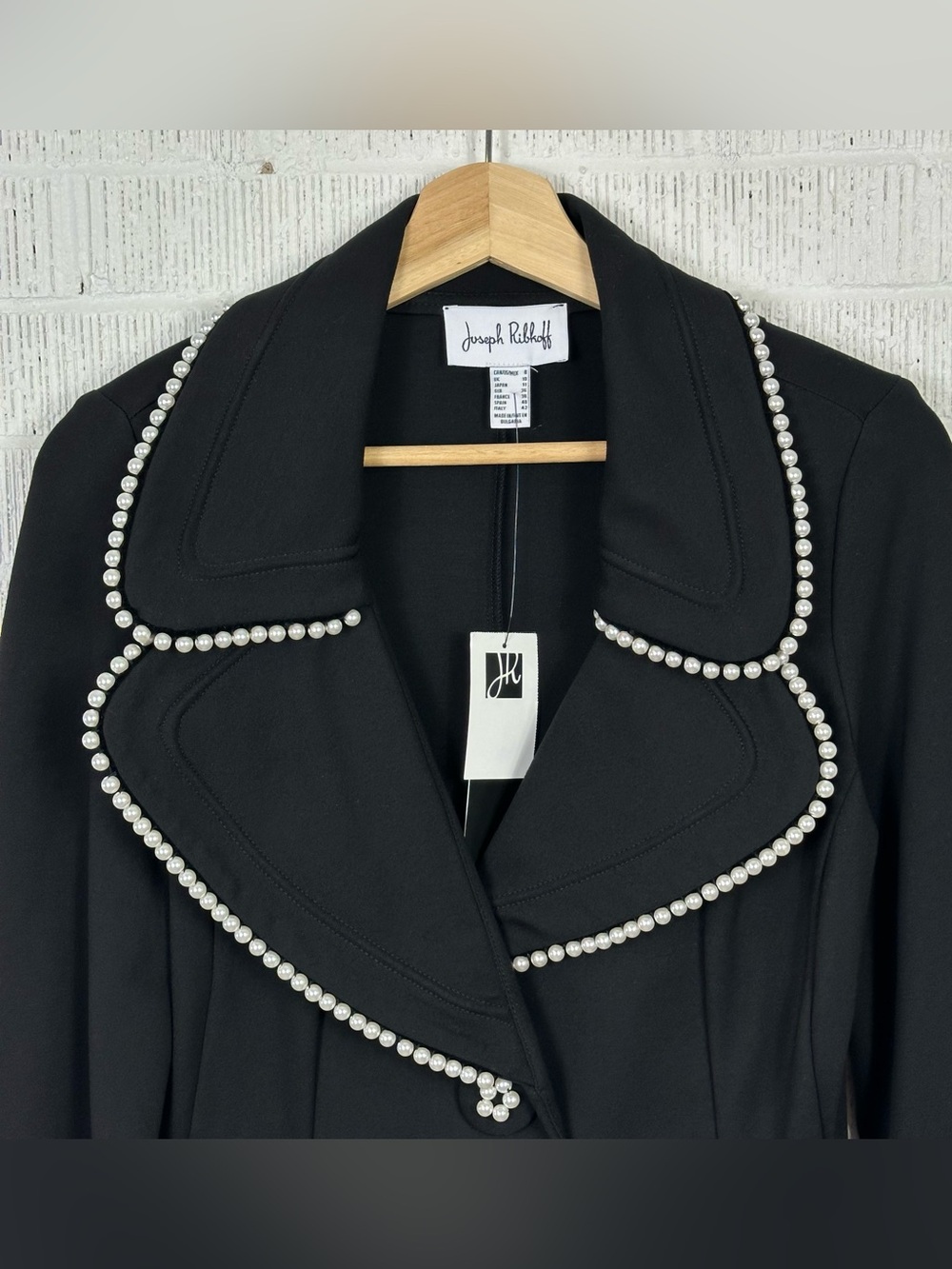 Joseph Ribkoff Black Pearl Trim Jacket Blazer